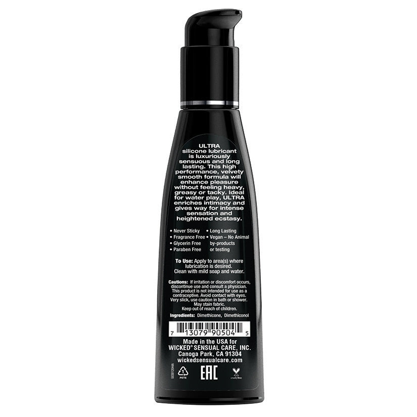 Wicked Ultra Silicone Lube Fragrance Free 4oz