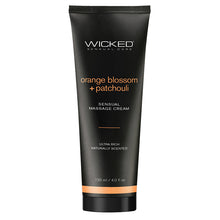 Load image into Gallery viewer, Wicked Sensual Massage Cream-Orange Blossom + Patchouli Scented 4oz
