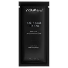 Load image into Gallery viewer, Wicked Sensual Massage Cream-Stripped + Bare Unscented 10ml Foil
