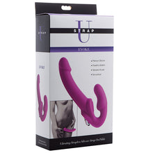 Load image into Gallery viewer, Strap U Evoke Vibrating Strapless Silicone Strap On Dildo
