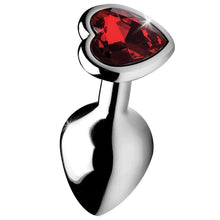 Load image into Gallery viewer, Booty Sparks Red Heart Gem Anal Plug-Medium
