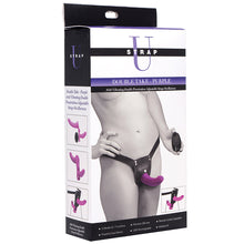 Load image into Gallery viewer, Strap U Double Take 10X Vibrating Double Penetration Strap-On-Purple
