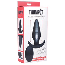 Load image into Gallery viewer, Thump-It Silicone Remote Control Butt Plug-Large Black
