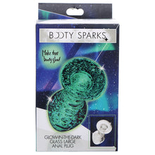 Load image into Gallery viewer, Booty Sparks Glow-In-The-Dark Glass Anal Plug-Large
