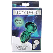 Load image into Gallery viewer, Booty Sparks Glow-In-The-Dark Glass Anal Plug-Small
