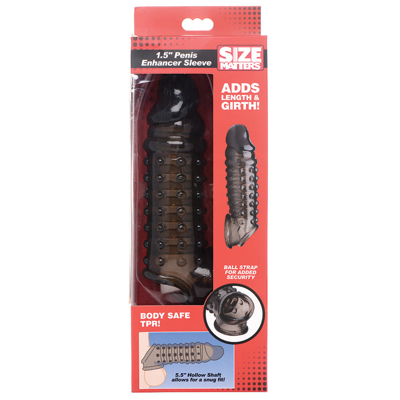 Size Matters Penis Enhancer Sleeve-Smoke 1.5inch