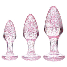 Load image into Gallery viewer, Booty Sparks Glitter Gem Anal Plug Set-Pink
