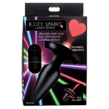 Load image into Gallery viewer, Booty Sparks 28X Laser Heart Silicone Anal Plug With Remote Medium
