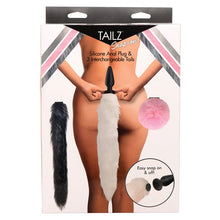 Load image into Gallery viewer, Tailz Silicone Anal Plug &amp; 3 Interchangeable Tails
