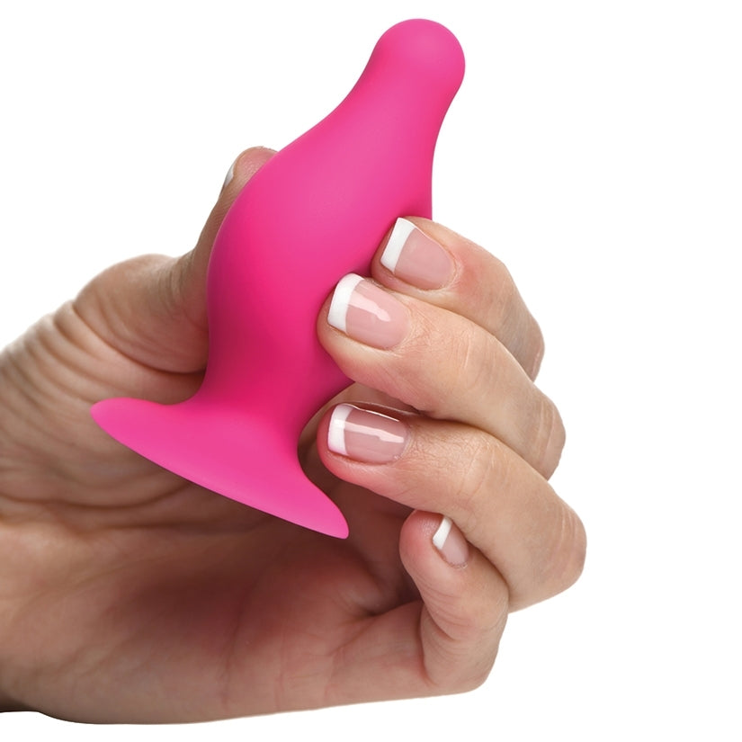 Squeeze-It Squeezeable Tapered Anal Plug Small-Pink