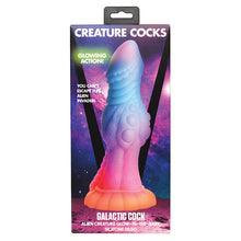 Load image into Gallery viewer, Creature Cocks Galactic Cock Alien Creature Glow in the Dark Dildo
